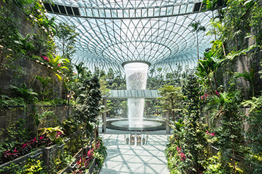 Tallest indoor waterfall