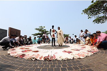 World's largest handloom skirt